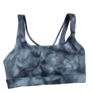 Athleta Tie Dye Sports‎ Bra Racerback Workout Tank Top XS Blue